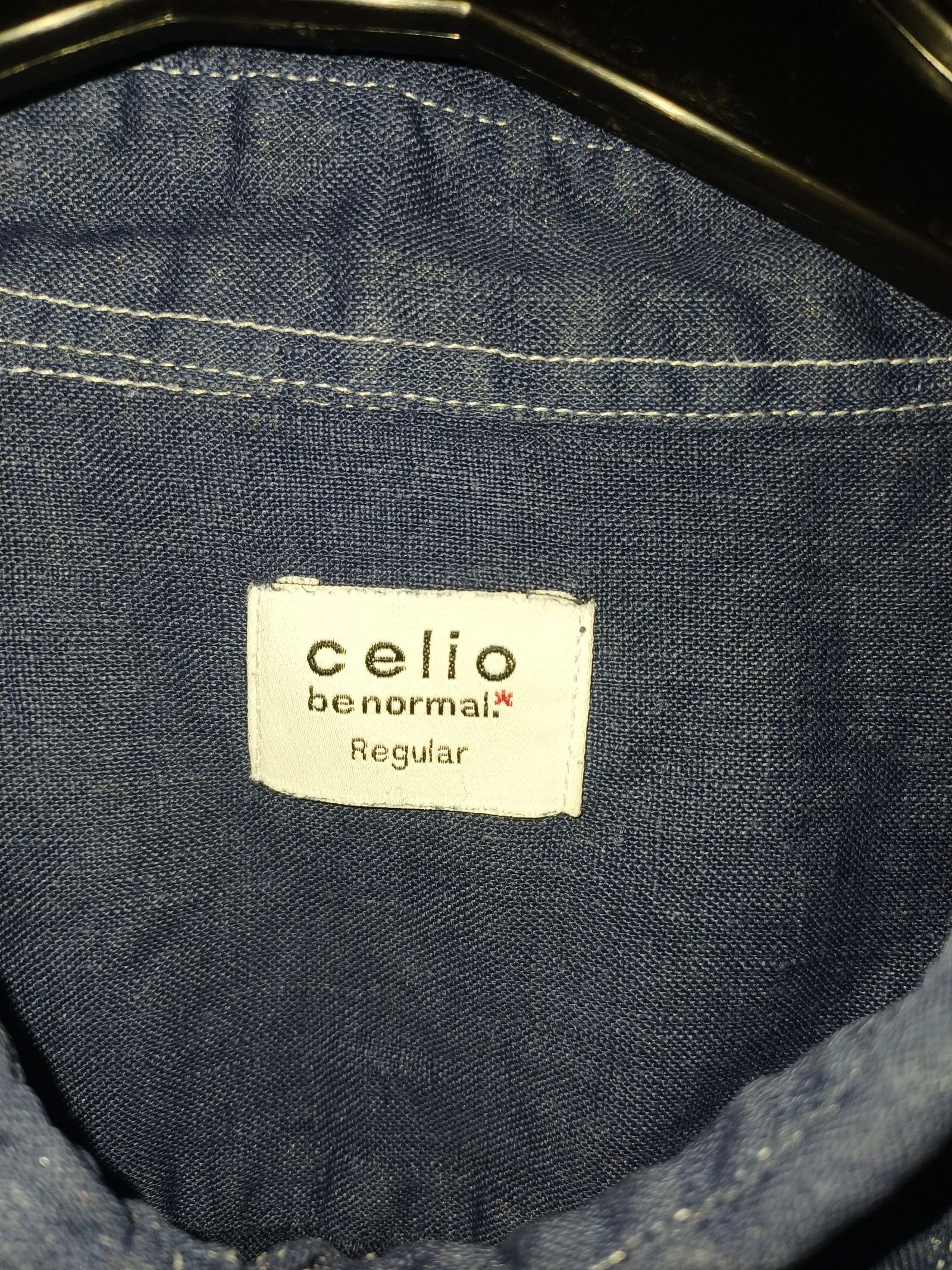 Camisa de lino azul marino marca Celio talla xxl – photo 2
